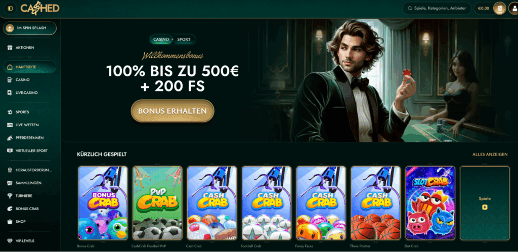 Im Cashed Casino Bonus Crab bekommen