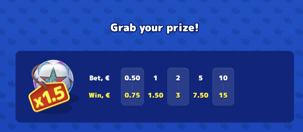 Soccer Machine Cash Grab Preise