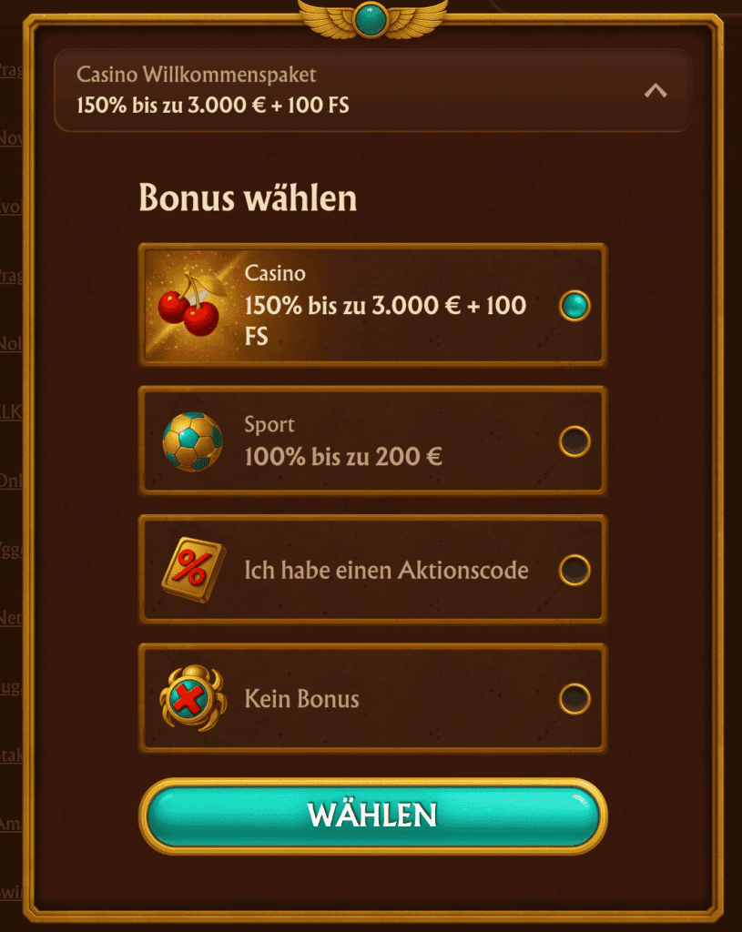 AmunRa Casino Bonus