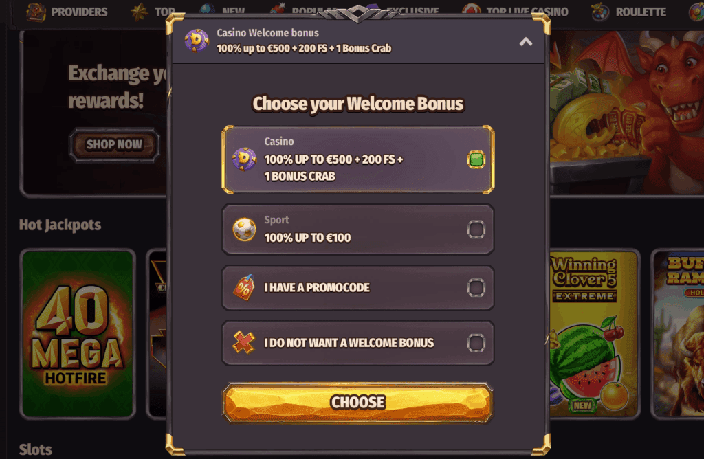 Dragonia Casino Bonus