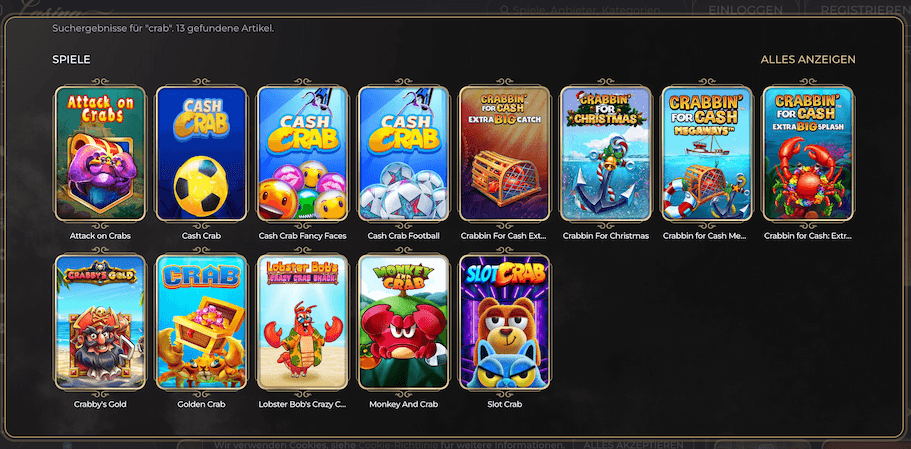 Casina – Quick check… and yes! Bonus Crab is indeed available. Lovely stuff.